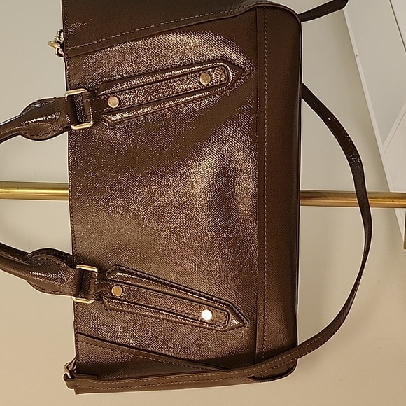 Burberry Patent Leather Somerford Tote Sachel Shoulder Bag  Officesiren - Picture 7 of 16